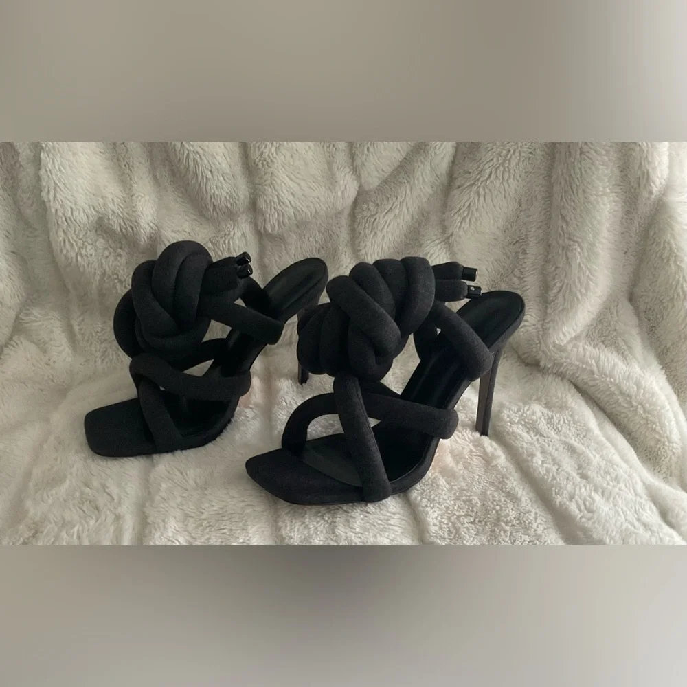 SHEIN Black Strappy High Heels - Picture 2 of 5